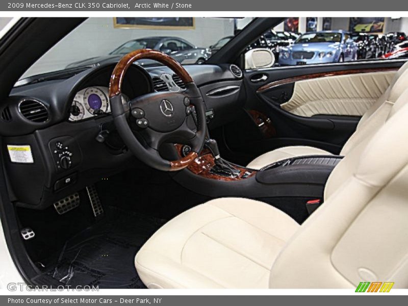 Arctic White / Stone 2009 Mercedes-Benz CLK 350 Cabriolet