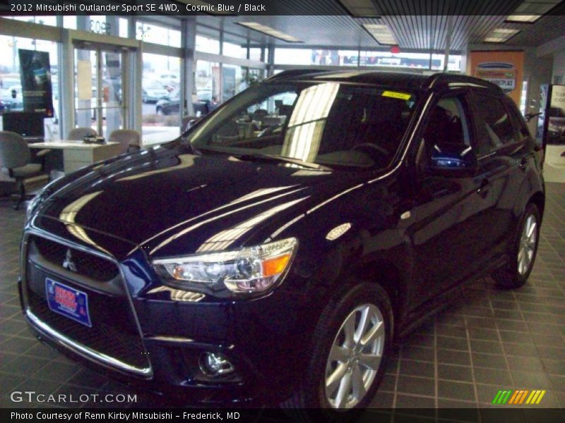 Cosmic Blue / Black 2012 Mitsubishi Outlander Sport SE 4WD