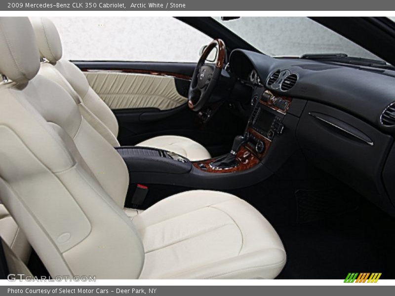 Arctic White / Stone 2009 Mercedes-Benz CLK 350 Cabriolet