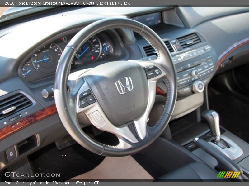 Crystal Black Pearl / Black 2010 Honda Accord Crosstour EX-L 4WD