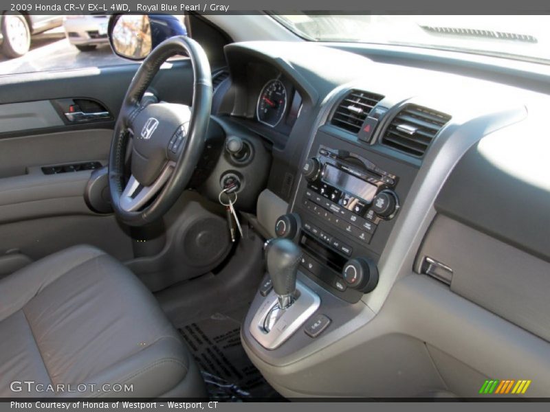 Royal Blue Pearl / Gray 2009 Honda CR-V EX-L 4WD