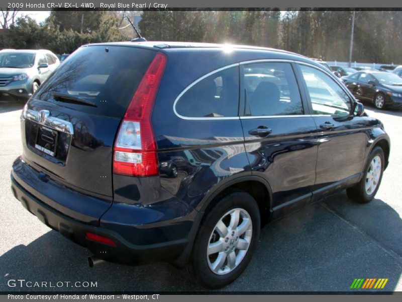Royal Blue Pearl / Gray 2009 Honda CR-V EX-L 4WD