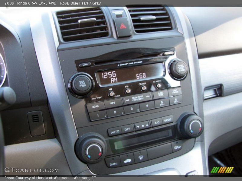 Royal Blue Pearl / Gray 2009 Honda CR-V EX-L 4WD