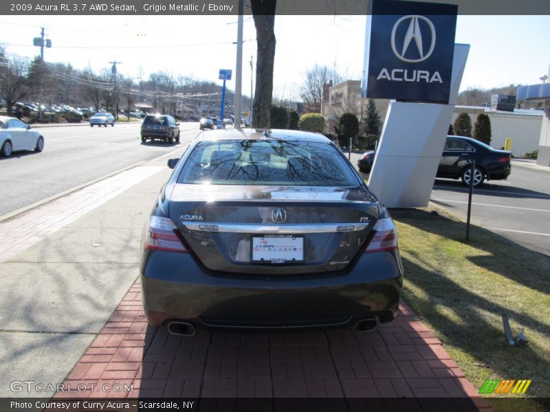 Grigio Metallic / Ebony 2009 Acura RL 3.7 AWD Sedan