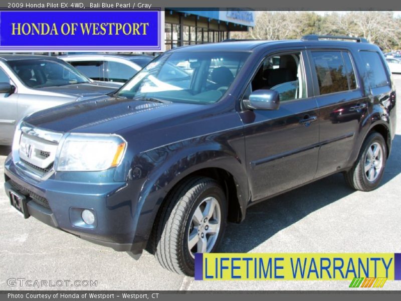 Bali Blue Pearl / Gray 2009 Honda Pilot EX 4WD