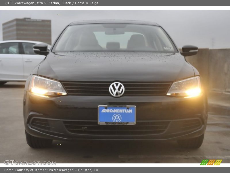 Black / Cornsilk Beige 2012 Volkswagen Jetta SE Sedan