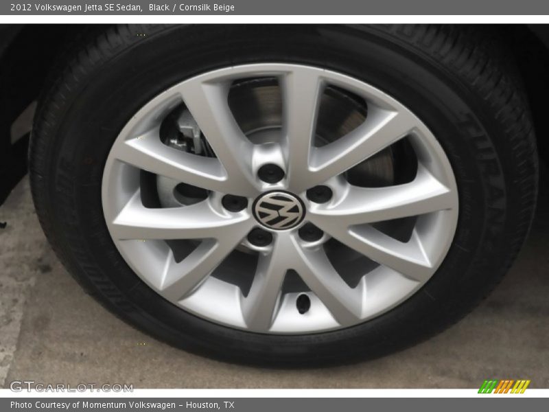 Black / Cornsilk Beige 2012 Volkswagen Jetta SE Sedan