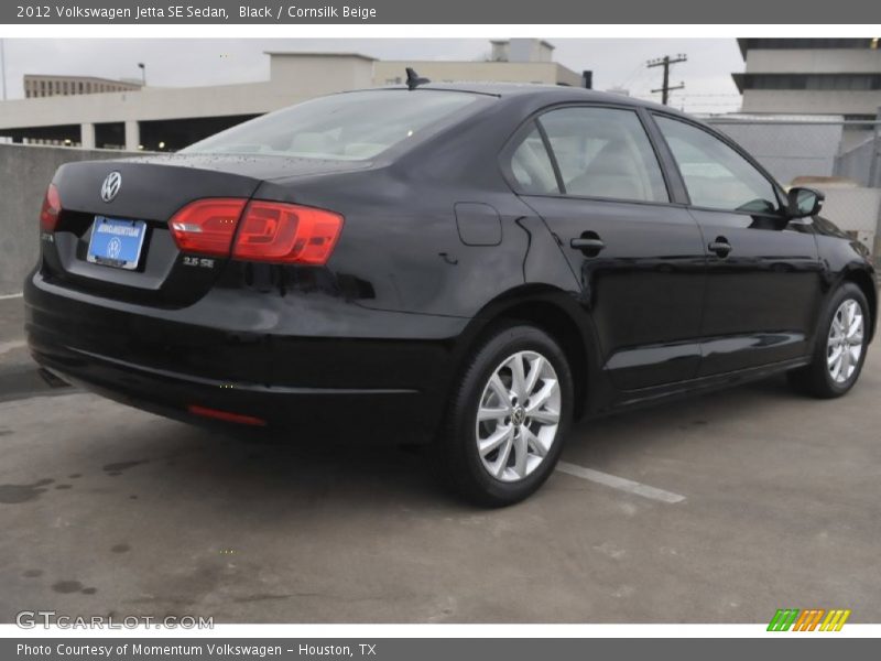 Black / Cornsilk Beige 2012 Volkswagen Jetta SE Sedan
