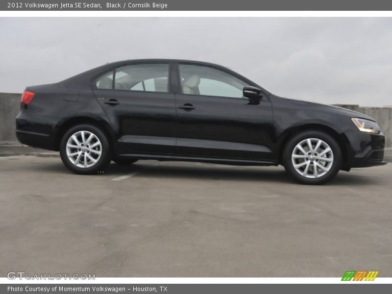 Black / Cornsilk Beige 2012 Volkswagen Jetta SE Sedan