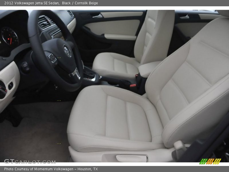 Black / Cornsilk Beige 2012 Volkswagen Jetta SE Sedan