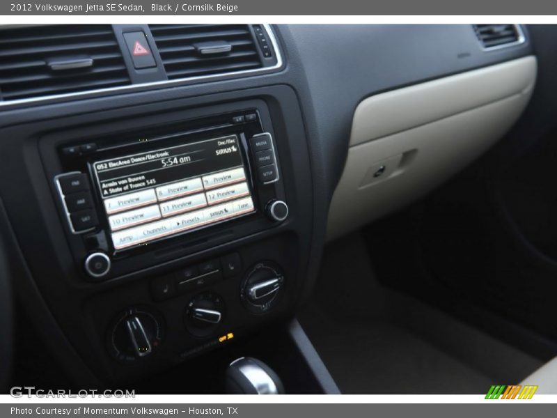 Black / Cornsilk Beige 2012 Volkswagen Jetta SE Sedan