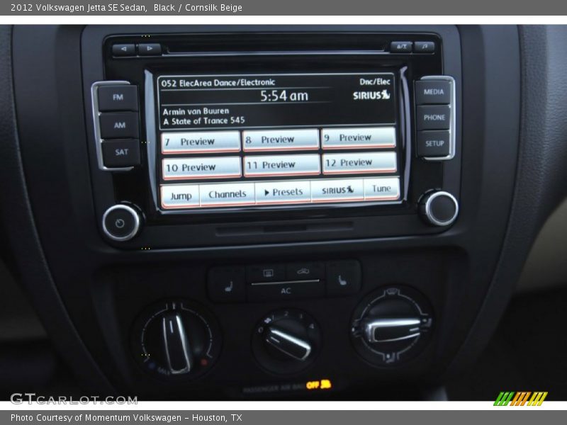 Black / Cornsilk Beige 2012 Volkswagen Jetta SE Sedan
