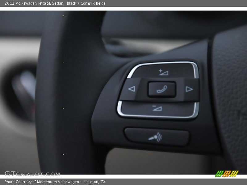 Black / Cornsilk Beige 2012 Volkswagen Jetta SE Sedan