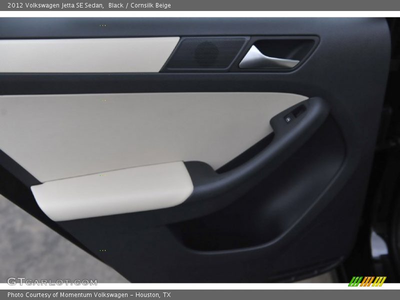 Black / Cornsilk Beige 2012 Volkswagen Jetta SE Sedan