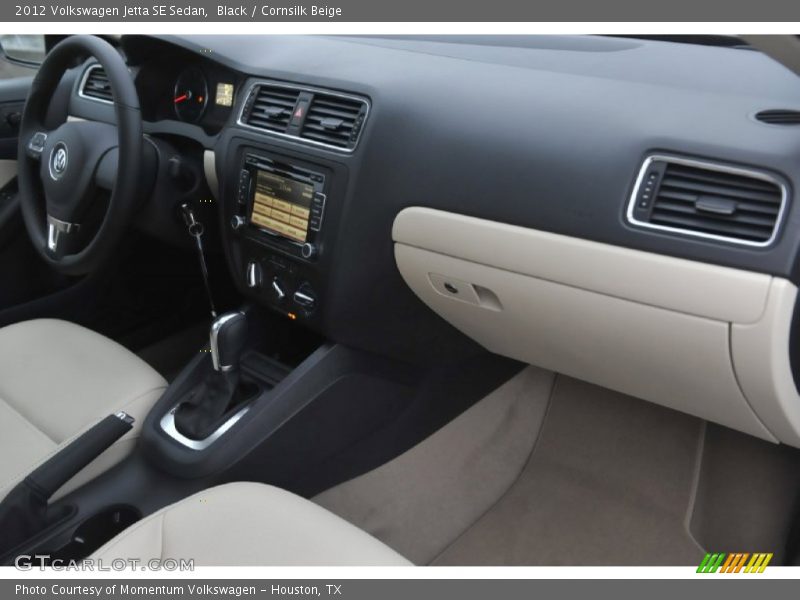 Black / Cornsilk Beige 2012 Volkswagen Jetta SE Sedan