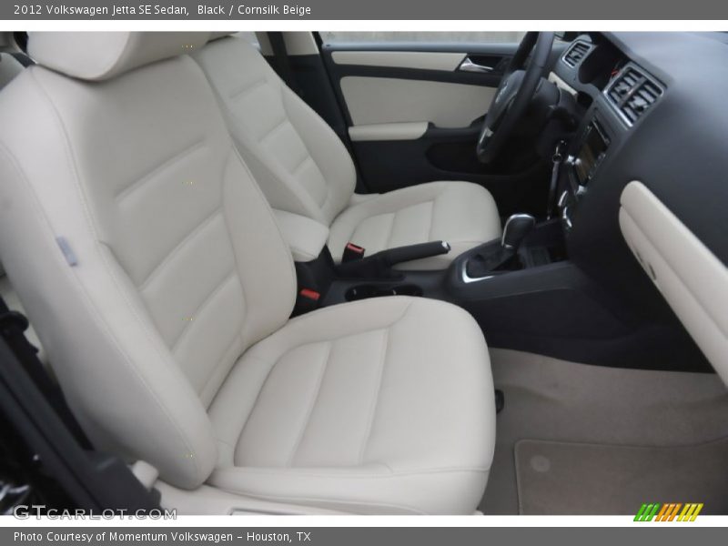 Black / Cornsilk Beige 2012 Volkswagen Jetta SE Sedan