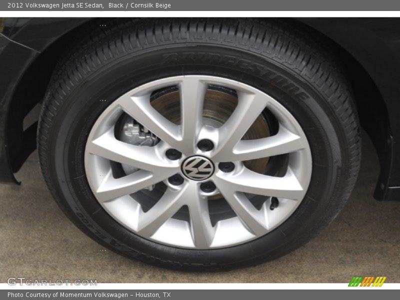 Black / Cornsilk Beige 2012 Volkswagen Jetta SE Sedan