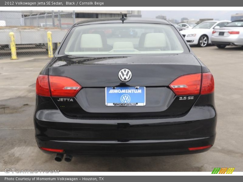 Black / Cornsilk Beige 2012 Volkswagen Jetta SE Sedan