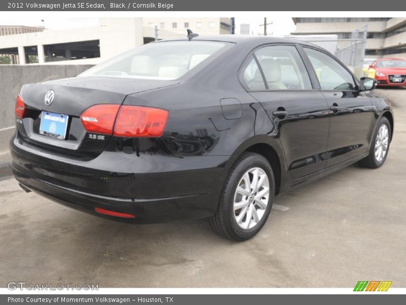 Black / Cornsilk Beige 2012 Volkswagen Jetta SE Sedan