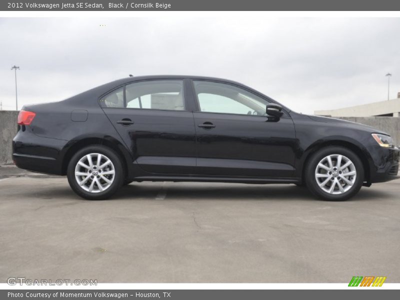 Black / Cornsilk Beige 2012 Volkswagen Jetta SE Sedan