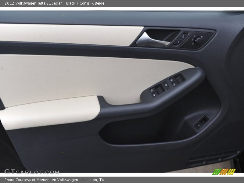 Black / Cornsilk Beige 2012 Volkswagen Jetta SE Sedan