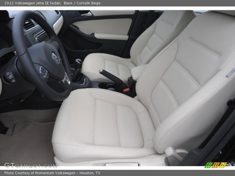 Black / Cornsilk Beige 2012 Volkswagen Jetta SE Sedan