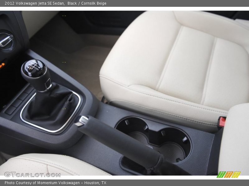 Black / Cornsilk Beige 2012 Volkswagen Jetta SE Sedan