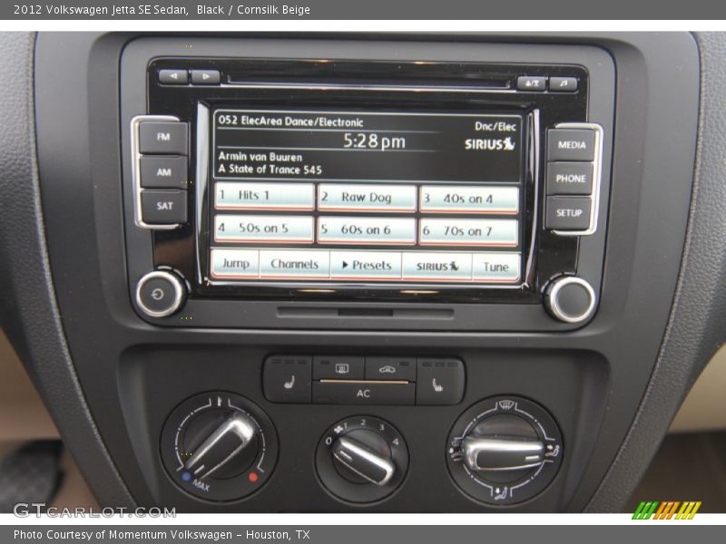 Black / Cornsilk Beige 2012 Volkswagen Jetta SE Sedan