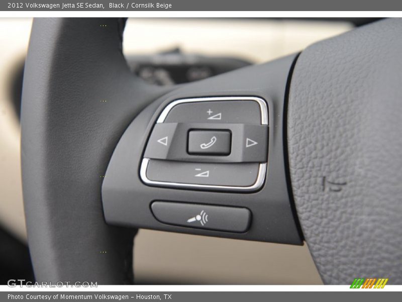 Black / Cornsilk Beige 2012 Volkswagen Jetta SE Sedan