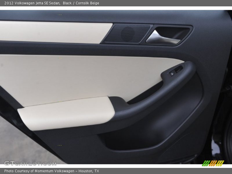 Black / Cornsilk Beige 2012 Volkswagen Jetta SE Sedan