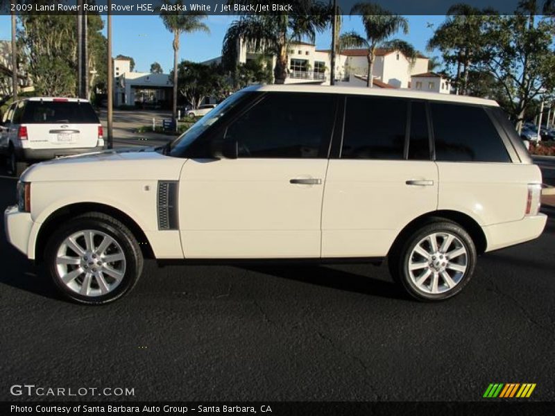 Alaska White / Jet Black/Jet Black 2009 Land Rover Range Rover HSE
