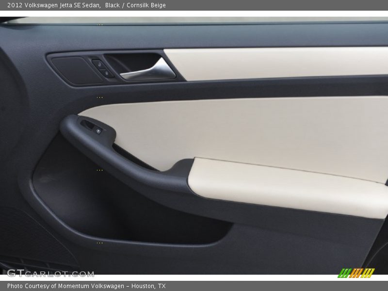 Black / Cornsilk Beige 2012 Volkswagen Jetta SE Sedan