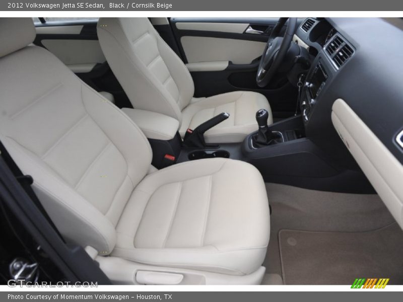 Black / Cornsilk Beige 2012 Volkswagen Jetta SE Sedan