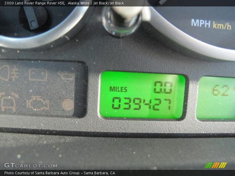 Alaska White / Jet Black/Jet Black 2009 Land Rover Range Rover HSE
