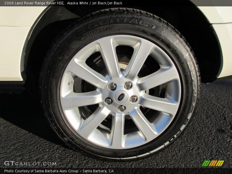 Alaska White / Jet Black/Jet Black 2009 Land Rover Range Rover HSE