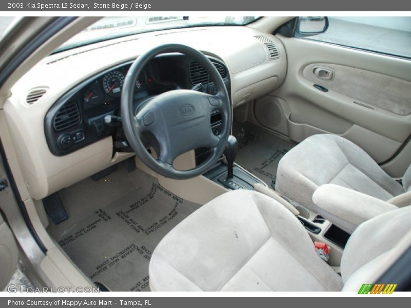 Stone Beige / Beige 2003 Kia Spectra LS Sedan