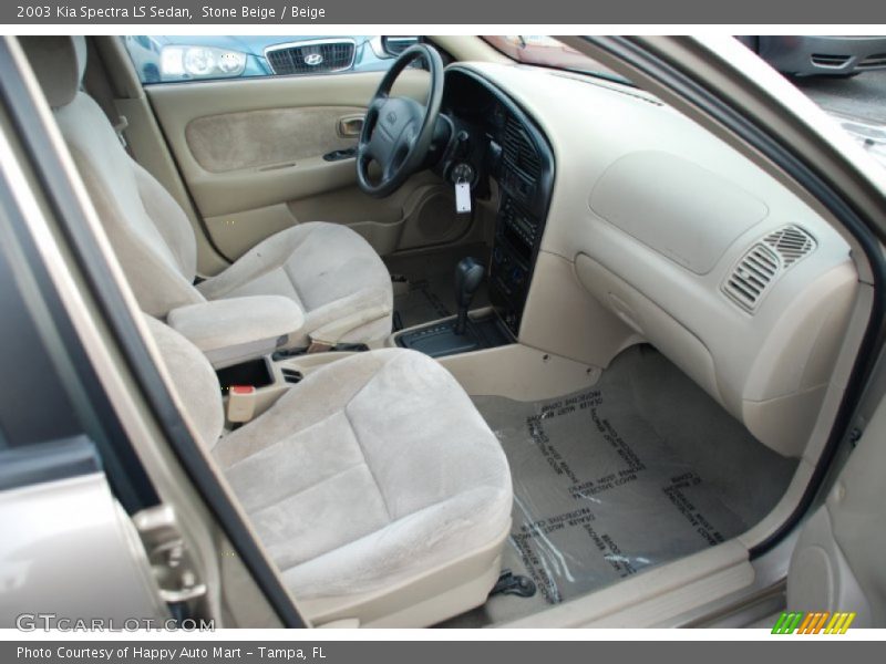 Stone Beige / Beige 2003 Kia Spectra LS Sedan