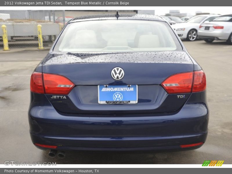 Tempest Blue Metallic / Cornsilk Beige 2012 Volkswagen Jetta TDI Sedan