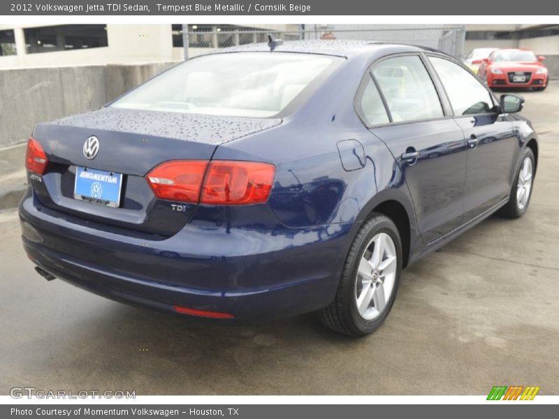 Tempest Blue Metallic / Cornsilk Beige 2012 Volkswagen Jetta TDI Sedan
