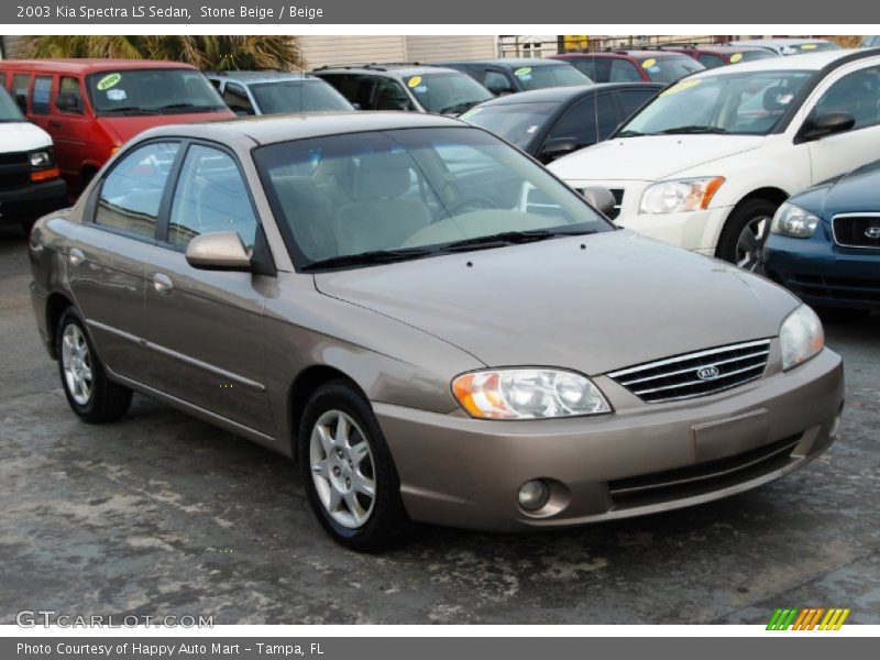 Stone Beige / Beige 2003 Kia Spectra LS Sedan