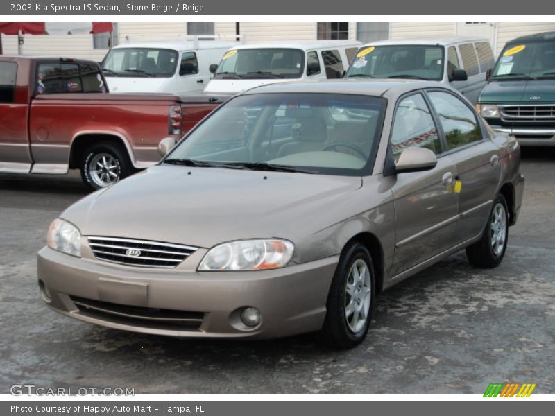 Stone Beige / Beige 2003 Kia Spectra LS Sedan