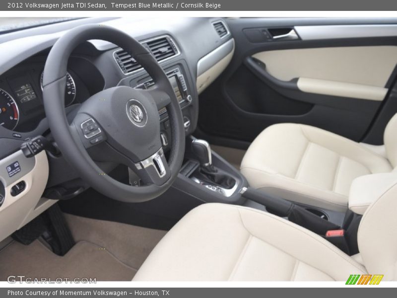 Tempest Blue Metallic / Cornsilk Beige 2012 Volkswagen Jetta TDI Sedan