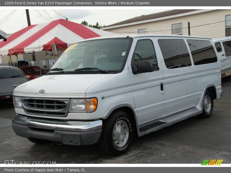 Oxford White / Medium Graphite 1999 Ford E Series Van E150 Passenger Conversion