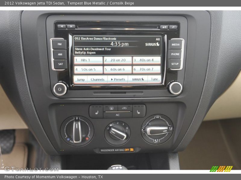 Tempest Blue Metallic / Cornsilk Beige 2012 Volkswagen Jetta TDI Sedan