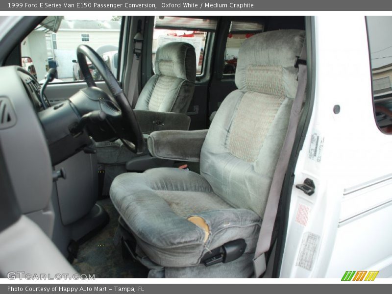Oxford White / Medium Graphite 1999 Ford E Series Van E150 Passenger Conversion