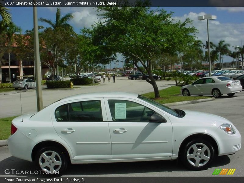 Summit White / Neutral Beige 2007 Chevrolet Cobalt LS Sedan