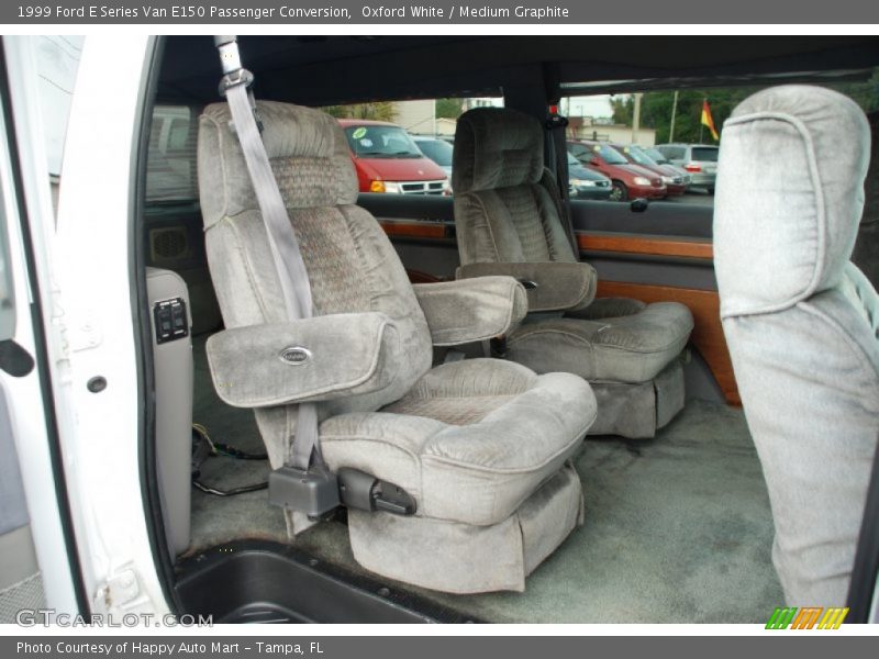 Oxford White / Medium Graphite 1999 Ford E Series Van E150 Passenger Conversion
