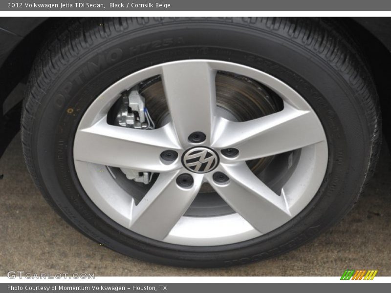 Black / Cornsilk Beige 2012 Volkswagen Jetta TDI Sedan