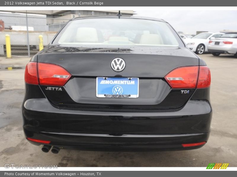 Black / Cornsilk Beige 2012 Volkswagen Jetta TDI Sedan