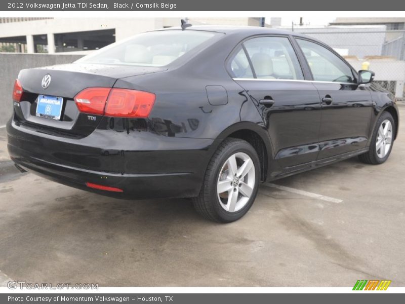 Black / Cornsilk Beige 2012 Volkswagen Jetta TDI Sedan